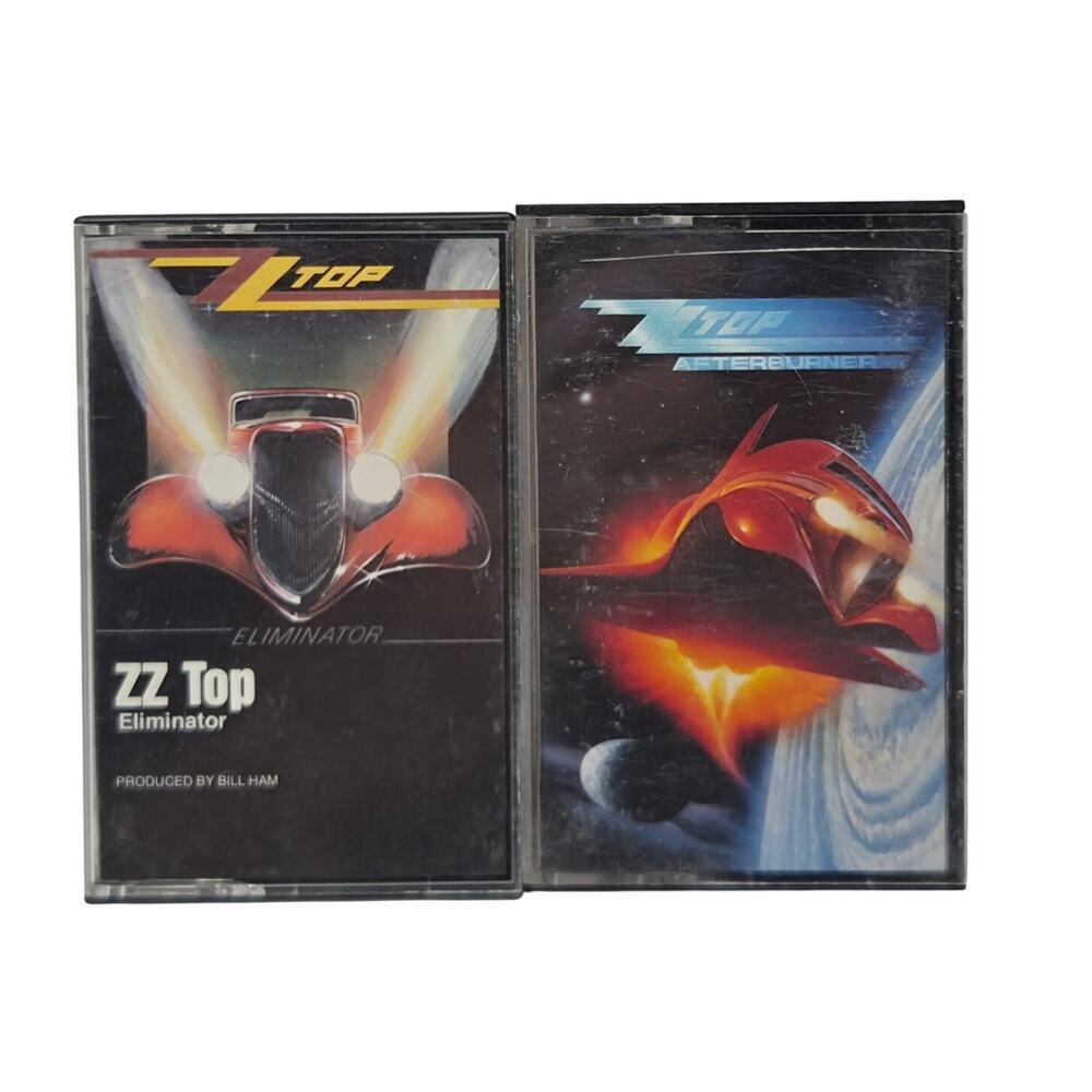 ZZ Top Afterburner & Eliminator Tested Cassette Lot 80's Warner Bros.